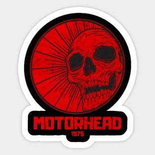 skull motorhead red vintage Sticker